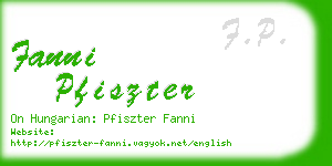 fanni pfiszter business card